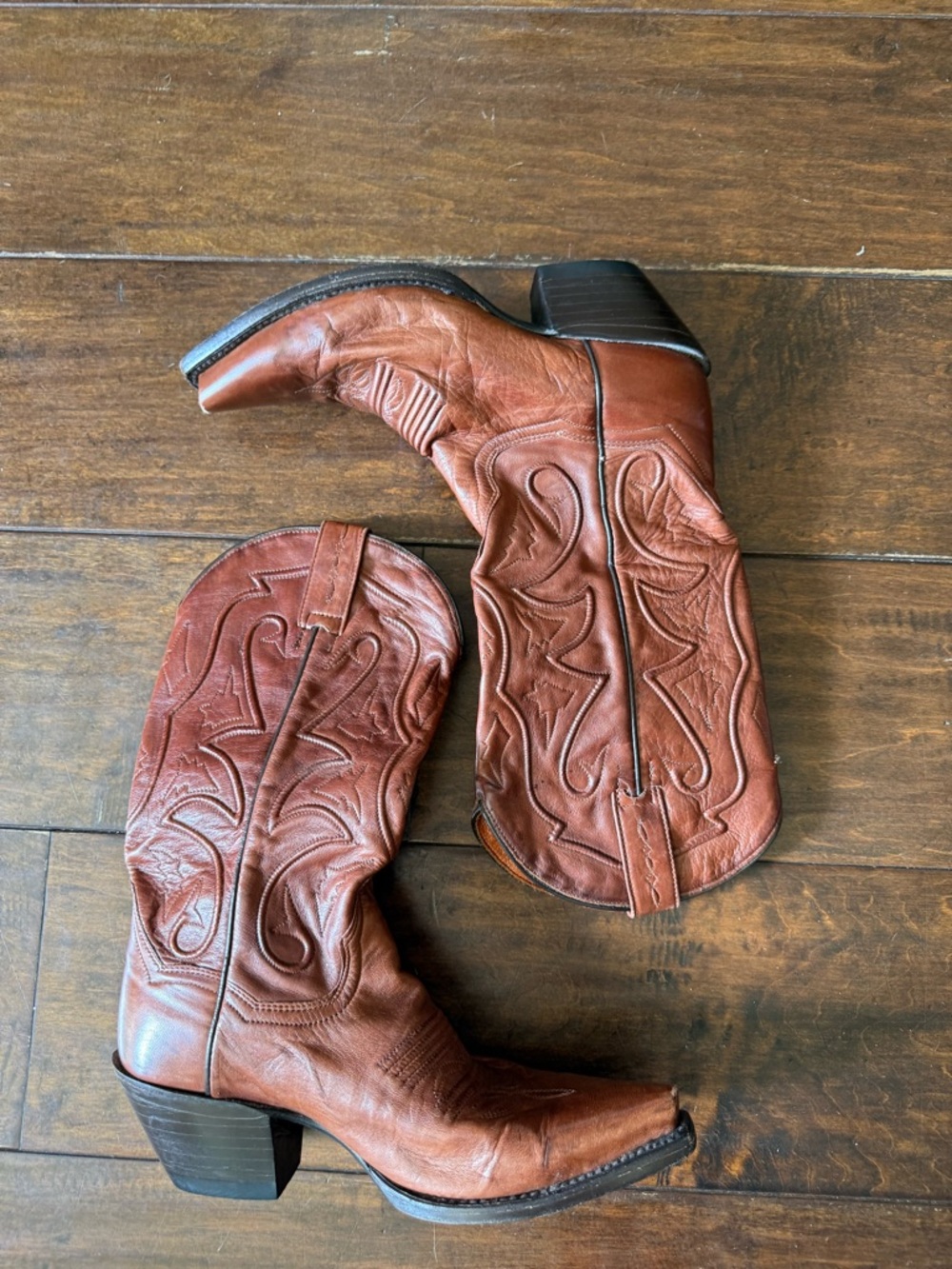 Dan Post Coachella Stagecoach Brown Leather Western Cowboy Festival Boots 36.5